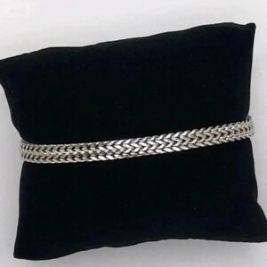 Men’s 6mm Double Franco Stainless Steel Chain Bracelet Buckle Closure NWT